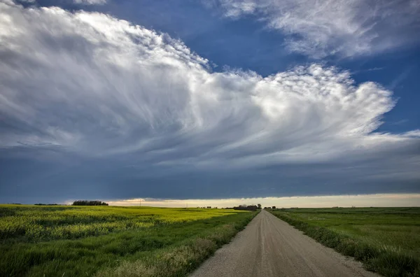 Prairie Storm Clouds Canadá — Fotografia de Stock