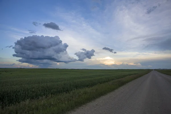 Prairie Storm Nubes Canadá — Foto de Stock