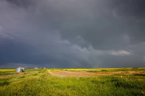 Prairie Storm Clouds Canada — Stock Photo, Image