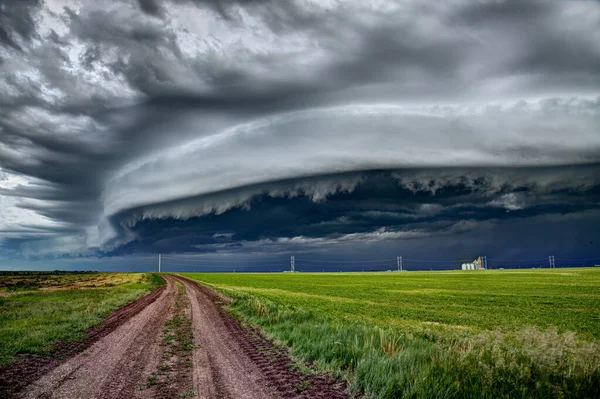 Prairie Storm Clouds Kanada — Stock fotografie