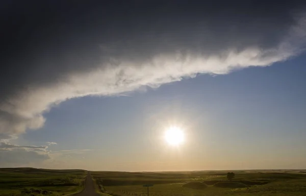 Prairie Storm Clouds Canadá — Fotografia de Stock