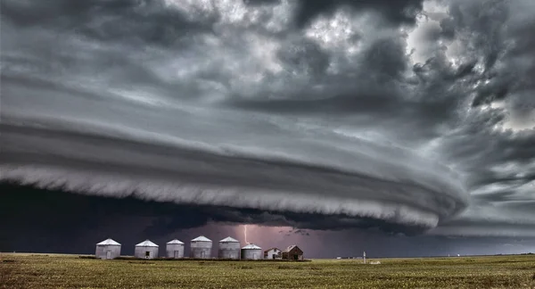 Prairie Storm Nubes Canadá —  Fotos de Stock