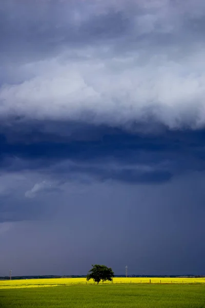 Nuvole di tempesta prateria Canada — Foto Stock