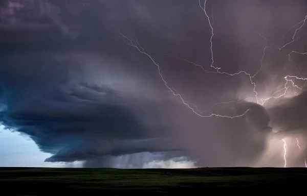 Prairie Storm Clouds Canadá — Fotografia de Stock