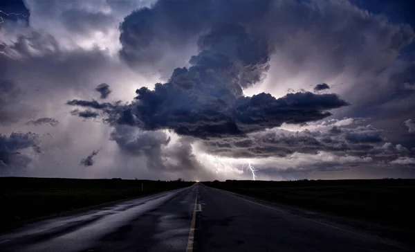 Prairie Storm Clouds Canadá — Fotografia de Stock