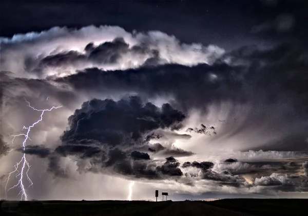 Prairie Storm Clouds Canada — Stock Photo, Image