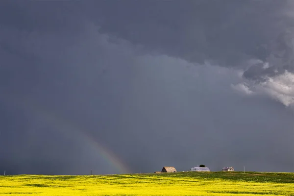 Prairie Storm Clouds Canadá — Fotografia de Stock