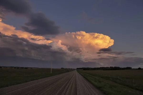 Prairie Storm Nubes Canadá — Foto de Stock