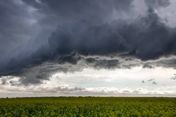 Prairie Storm Clouds Canadá Imagem De Stock