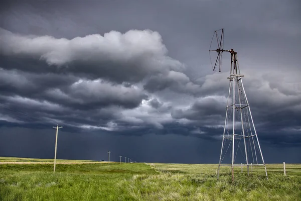 Prairie Storm Clouds Canadá — Fotografia de Stock