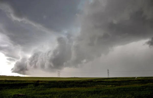 Prairie Storm Clouds Kanada — Stock Fotó