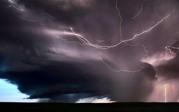 Prairie Storm Clouds Canadá — Fotografia de Stock