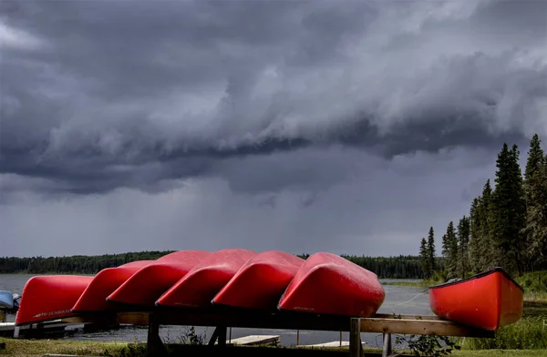 Prairie Storm Clouds Canada — стокове фото