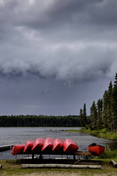 Prairie Storm Clouds Canada — стокове фото