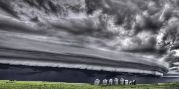 Prairie Storm Canada Zomer Platteland Grote Structuur Saskatchewan — Stockfoto