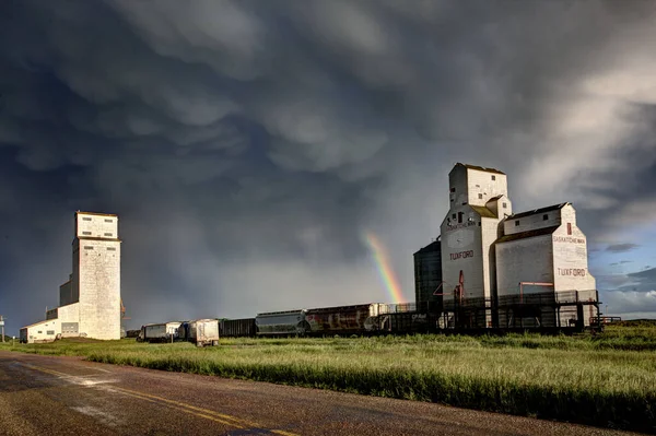 Prärie Sturm Kanada Sommer Ländliche Hauptstruktur Saskatchewan — Stockfoto