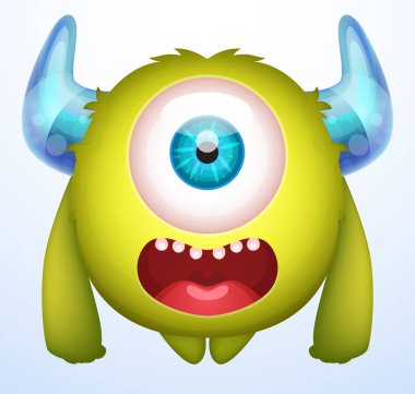 sevimli çizgi canavar