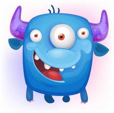 sevimli çizgi canavar