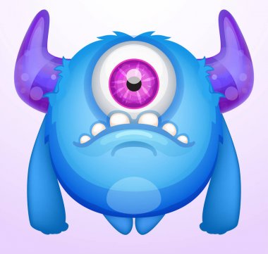 sevimli çizgi canavar