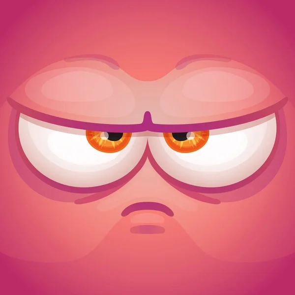 Face de bande dessinée en colère — Image vectorielle