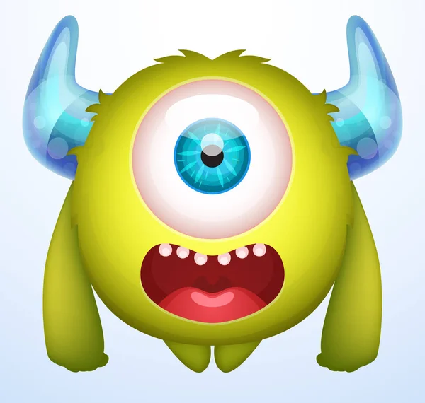 Cute Cartoon Monster — Stock Vector