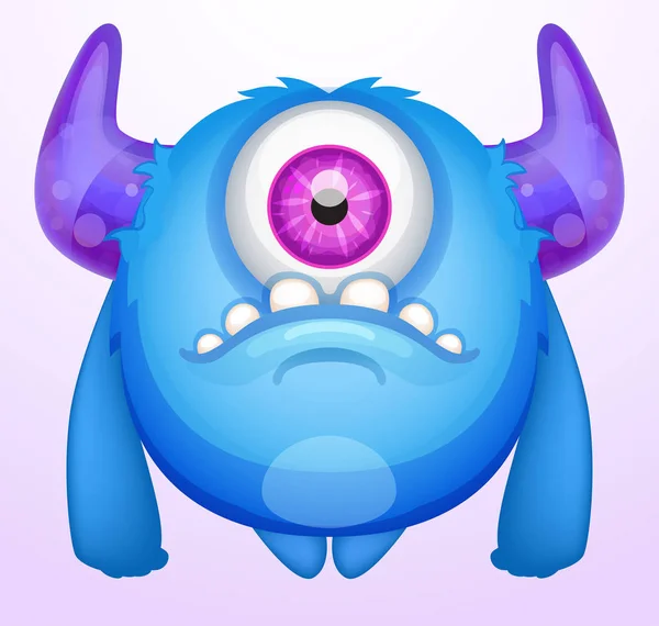 Cute Cartoon Monster — Stock Vector