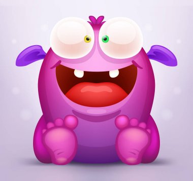 komik karikatür canavar