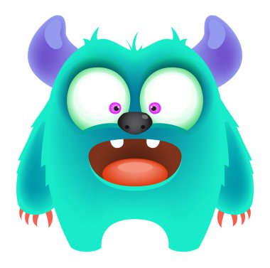 Çizgi film mavi canavar 