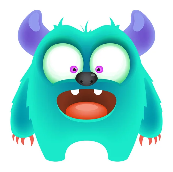 Cartoon blauwe monster — Stockvector