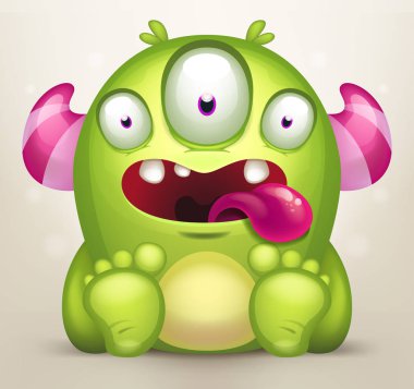 komik karikatür canavar 