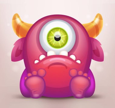 komik karikatür canavar 