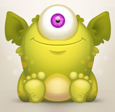 komik karikatür canavar   