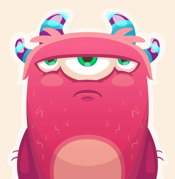 Funny cartoon monster — Stock Vector