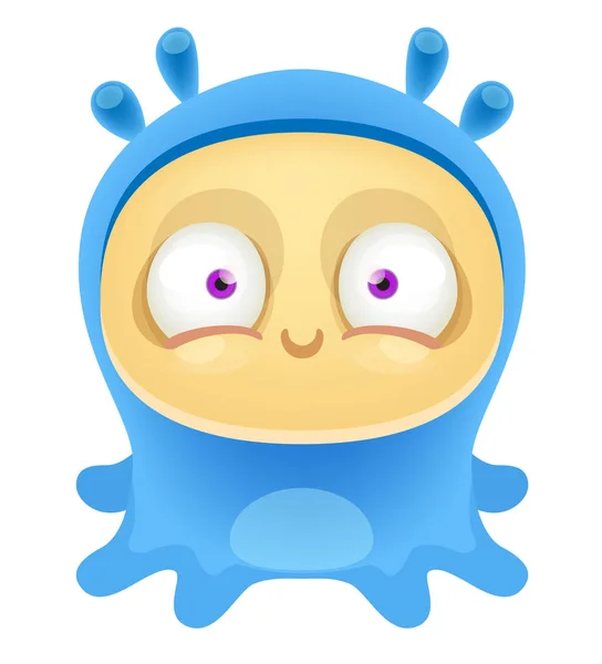 Cartoon blue monster — Stock Vector