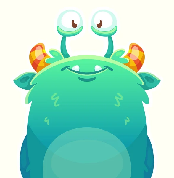 Cartoon blue monster — Stock Vector