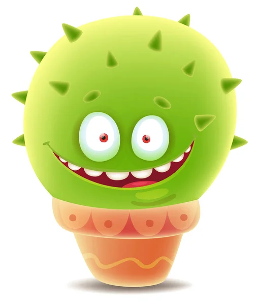 Mignon cactus en pot — Image vectorielle