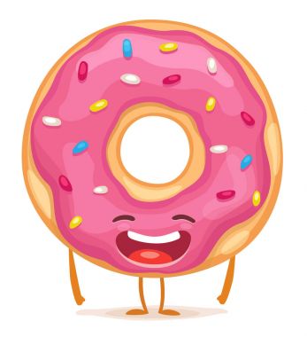 çizgi film gülümseyen bağış, vektör çizim