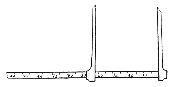 Caliper Vintage Engraved Illustration — Stock Vector