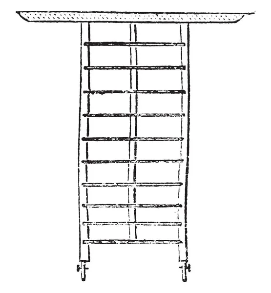 7. Vue de forme plate à grande échelle dans la gravure verticale, vintage — Image vectorielle