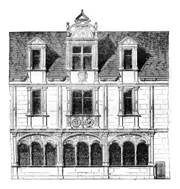 Bir ev üzerinde Rue Saint-Paul, Paris, 1835'te yıkıldı parçası