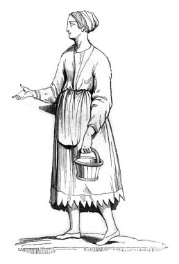 Galya kadın, vintage oyma.