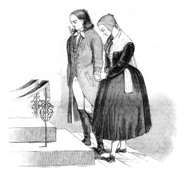 Nişanlı, vintage oyma.