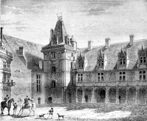 Renesance, Chateau de Blois, částečně postavený pod Louis Xii, vin — Stock fotografie