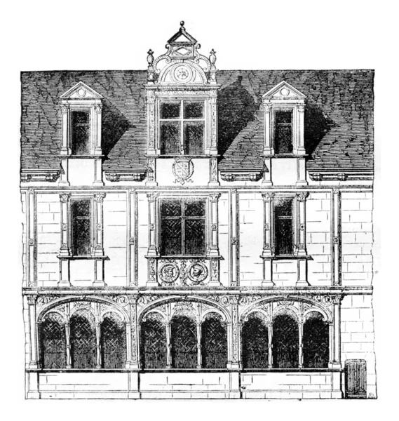 Fragment z domu na Rue Saint-Paul, Paříž, zbořeného v roce 1835 — Stock fotografie