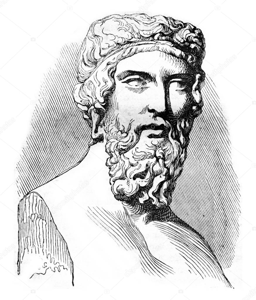 Plato, vintage engraving.