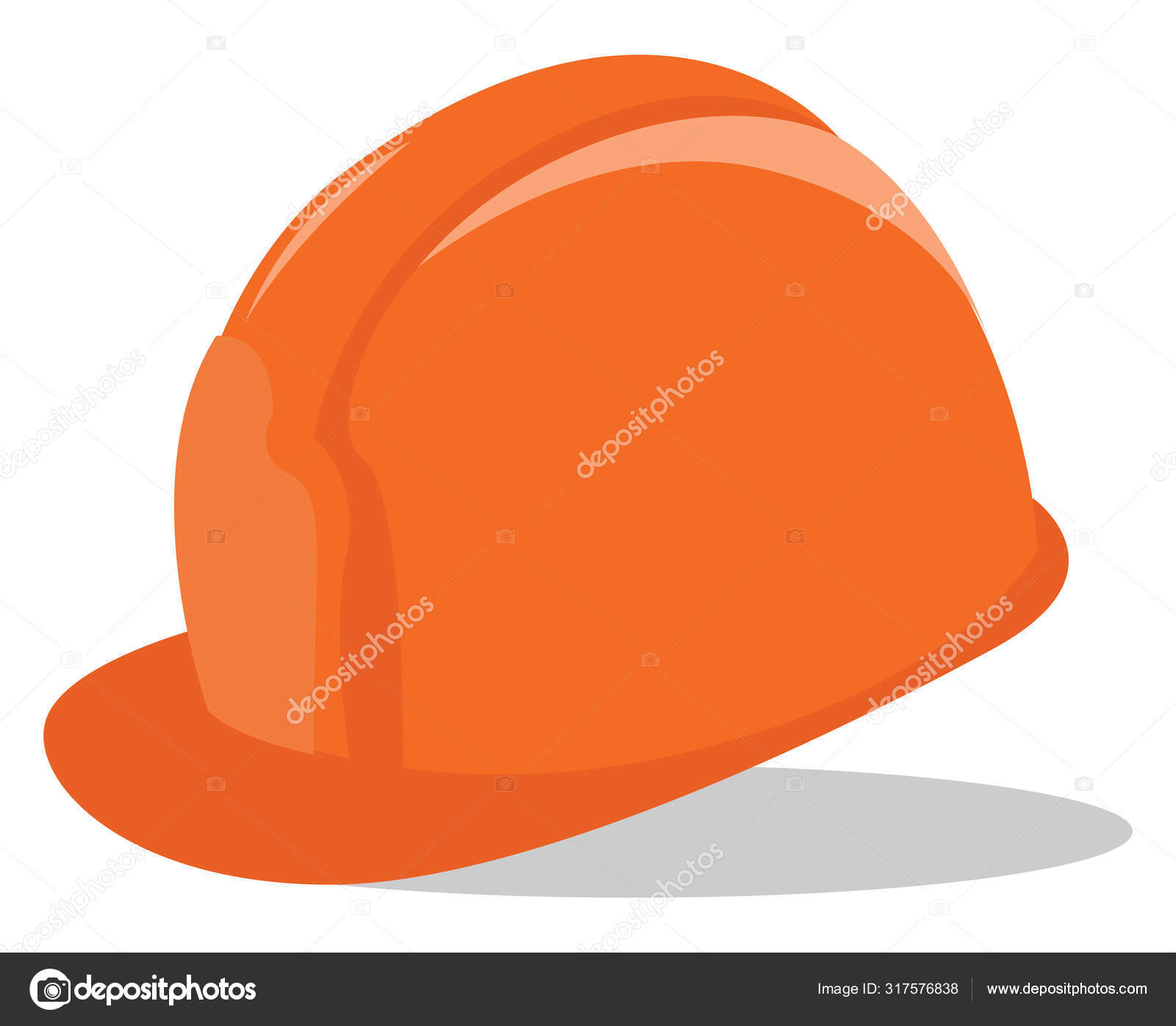 Construction helmet, illustration, vector on white background. Stock