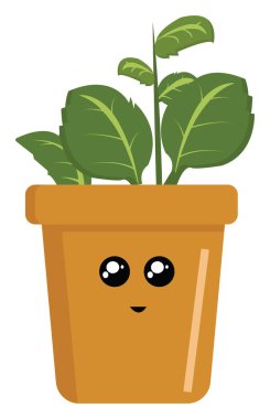 Şirin esrar, illüstrasyon, beyaz arkaplanda vektör.