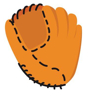 Beyzbol eldiveni, illüstrasyon, beyaz arkaplan üzerindeki vektör.