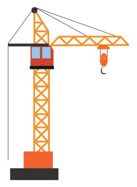 Yapı vinci, illüstrasyon, beyaz arkaplan üzerindeki vektör.
