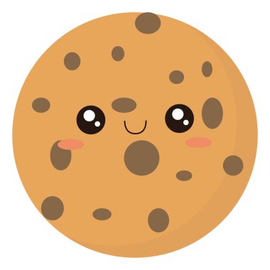 Şirin kurabiye, illüstrasyon, beyaz arkaplanda vektör.